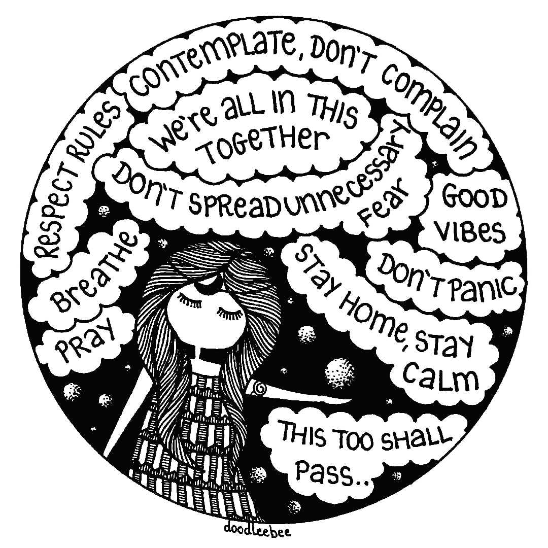 pri_silver's tweet photo. The collective consciousness of the world is filled with panic &amp; chaos - do not add on to it! Calm down, breathe, pray for the world. We're all in the same boat so send some good vibes into the Universe.
#Doodlebee #goodvibes #doodle #art #myart #moonchild #yogi #lightworker https://t.co/LreZmyDlnP