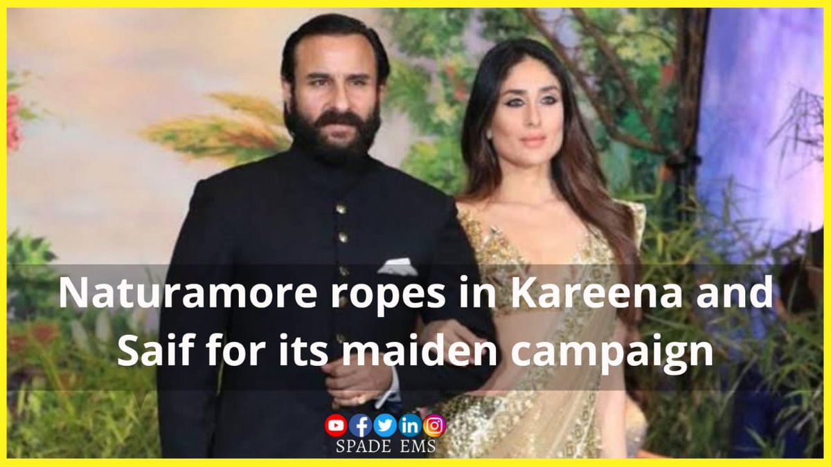 EmsSpade's tweet image. Netsurf Network, the direct selling company, has roped in Bollywood couple Kareena Kapoor Khan and Saif Ali Khan as brand ambassadors for its health and wellness brand Naturamore.

#netsurf #saifalikhan #kareena #saifeena