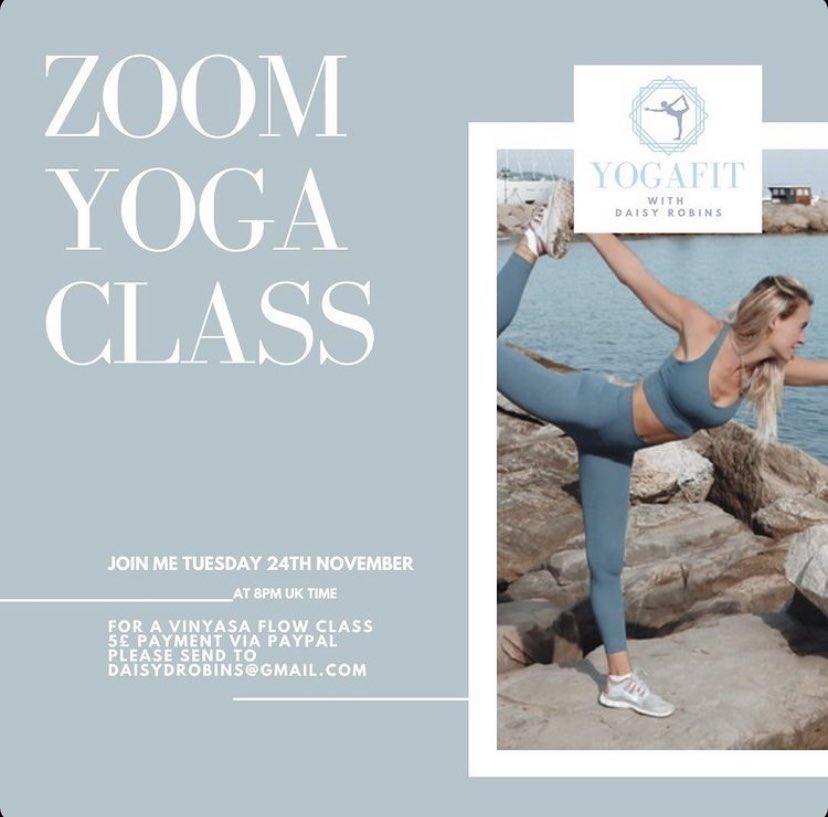 kirbypr_'s tweet image. Whose up for a £5 yoga live class with @DaisyRobins this Thursday ! #yoga #yogaclass