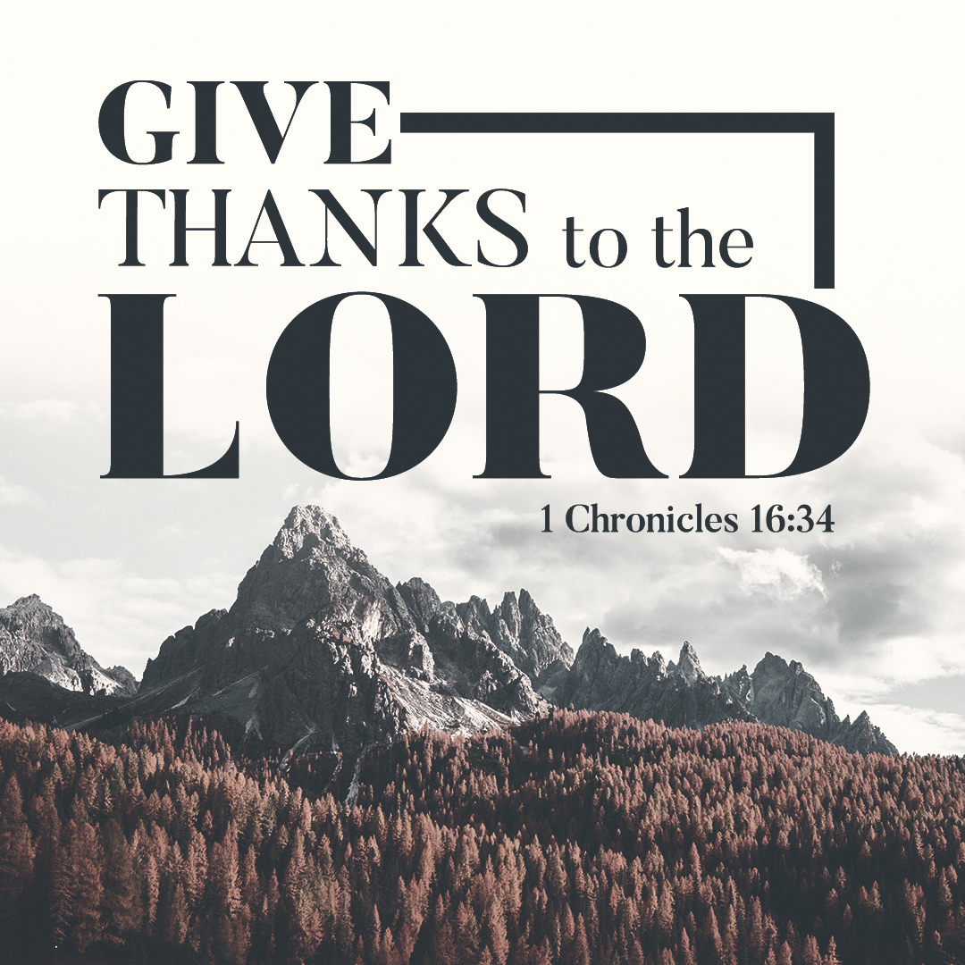aversborochurch's tweet photo. "Give thanks to the Lord, for he is good;
his faithful love endures forever." — 1 Chronicles 16:34 #ScriptureMonday https://t.co/UqLhqxMZng