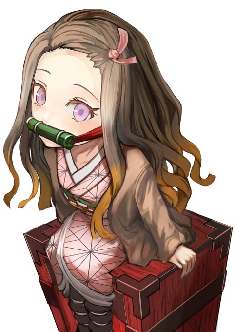 しろあいすさんがTwitterに投稿した竈門禰豆子(鬼滅の刃)のイラスト。