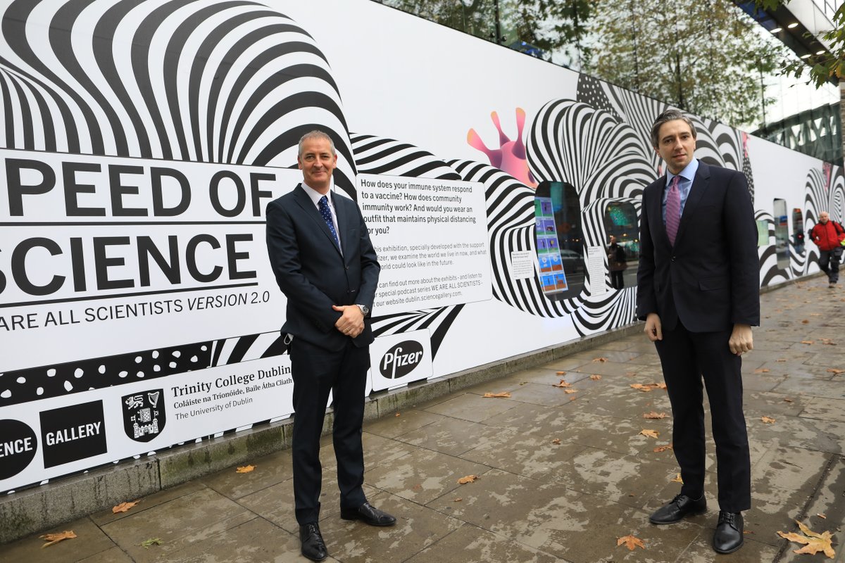 DeptofFHed's tweet photo. We are all about innovation, but history is important too.

Minister @SimonHarrisTD today launched #SpeedofScience with @Pfizer_Ireland telling the story of vaccines &amp; the role of scientific advancement in society. If you can, have a look at the windows @SciGalleryDub or online https://t.co/xakmgdOUSf