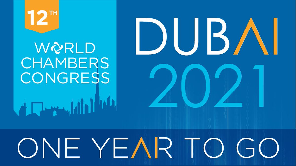 In 1️⃣ year, #Chambers will unite at #12WCC to highlight how, when faced with the pandemic, they fortified new pathways for a sustainable future.

See you at the 12th edition of the World Chambers Congress in Dubai!

📆  23 Nov. 2021 @dubaichamber 
🔗  bit.ly/339vXgB