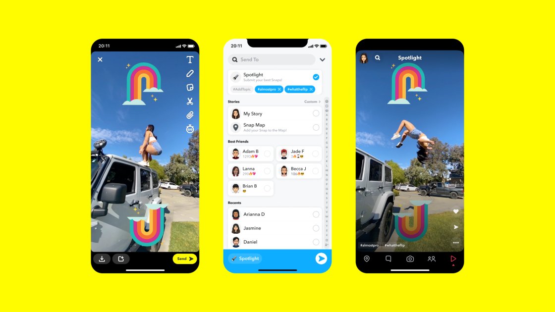 Snapchat launches TikTok rival ‘Spotlight’