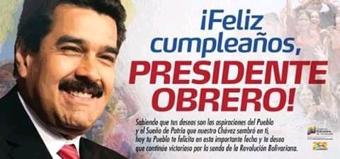 AlaPsuv's tweet photo. Felicidades mi comandante . Cuanto amor por tu pueblo, cuanto haz soportado por no abandonar a Venezuela. Que Dios te de mucha salud mi presidente Nicolás Maduro. Aquí está tu pueblo junto a ti en está ruda batalla https://t.co/kUvcvpFmNN
