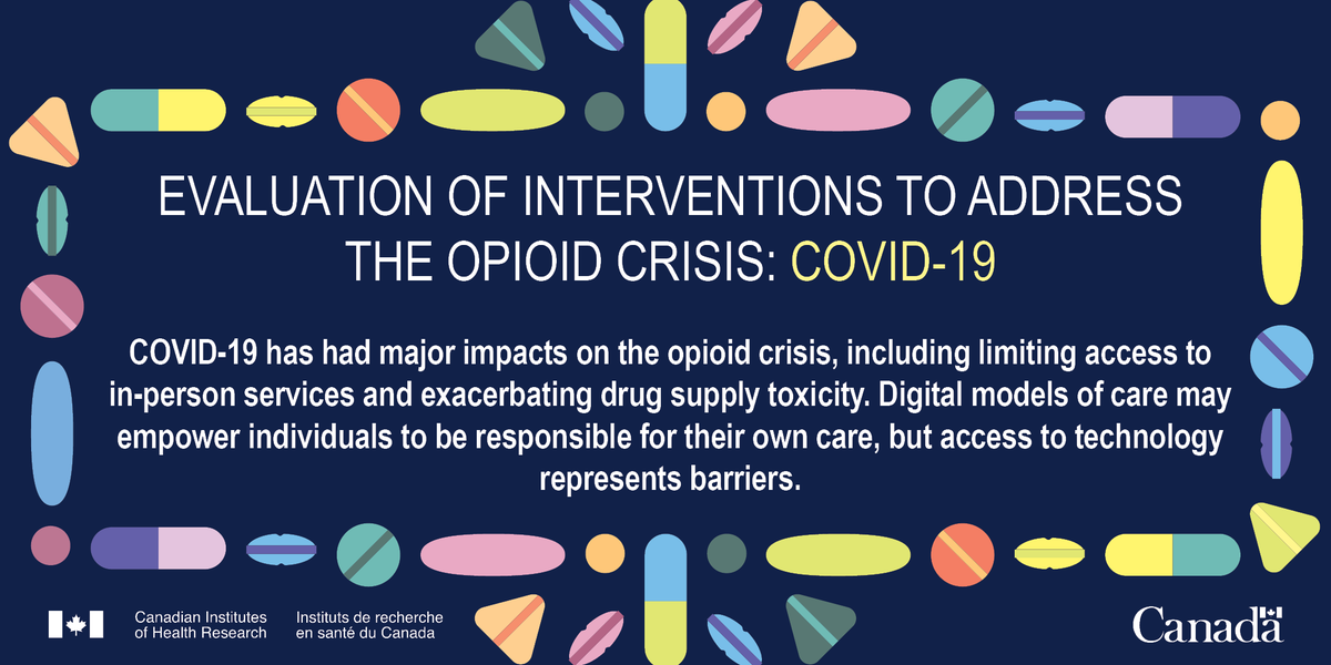 During #NAAW, it’s important to know how #COVID19 exacerbates the #OpioidCrisis. The full <a href="/CIHR_IRSC/">CIHR</a> “What We Heard” report on the Evaluation of Interventions to Address the Opioid Crisis will be available soon. 

Subscribe to be notified: cihr-irsc.gc.ca/newsletter/inm…