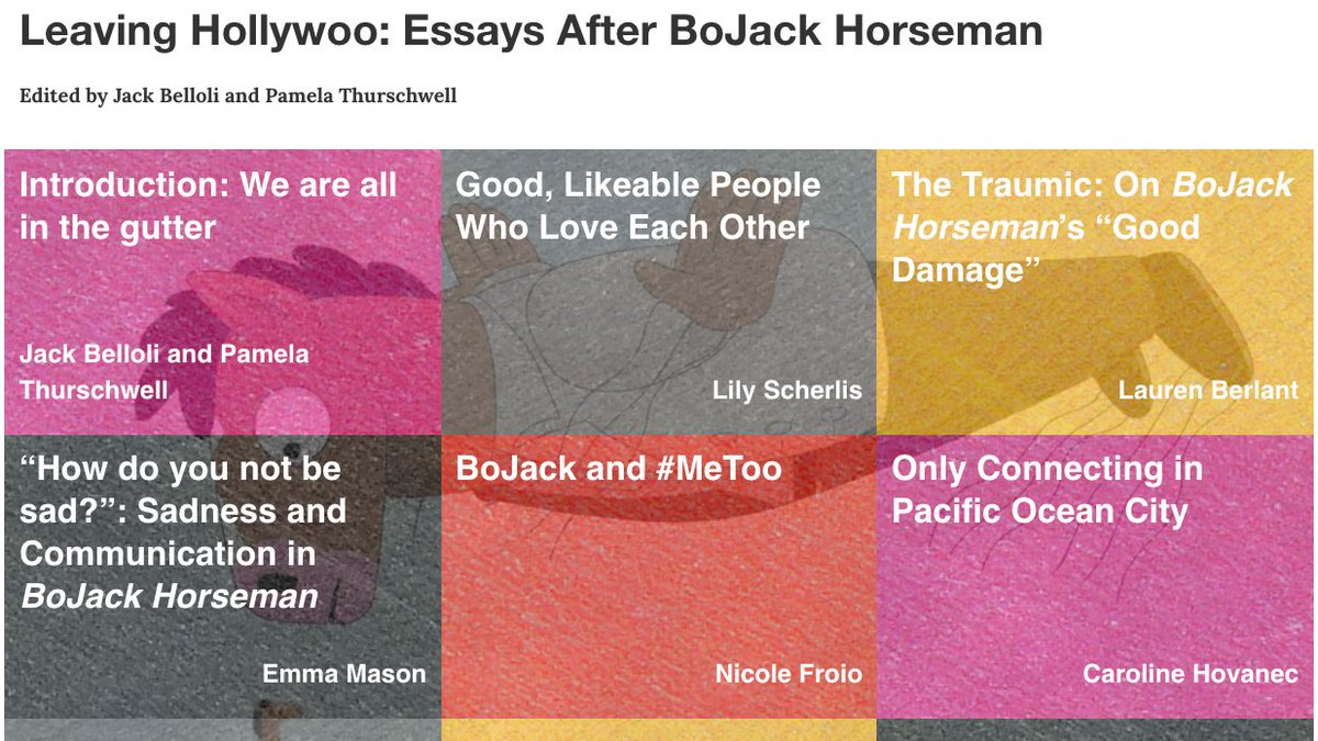 🐴 Pony up. Our BoJack Horseman cluster is out now!🐴

bit.ly/2UPK8TC

Eds 
@giacbelloli+@pamthur
 
Feat
<a href="/lilyscherlis/">Lily Scherlis</a>
L Berlant
E Mason
<a href="/NicoleFroio/">nicole froio</a> 
@CariHovanec
@Ben_P_Carver 
@helen_cushman
<a href="/robertaklimt/">Roberta Klimt</a> 
<a href="/maybeavalon/">Michael Docherty</a>
<a href="/immer_starker/">Doug Stark</a> 
T O'Rourke
@MandatoryOptio1