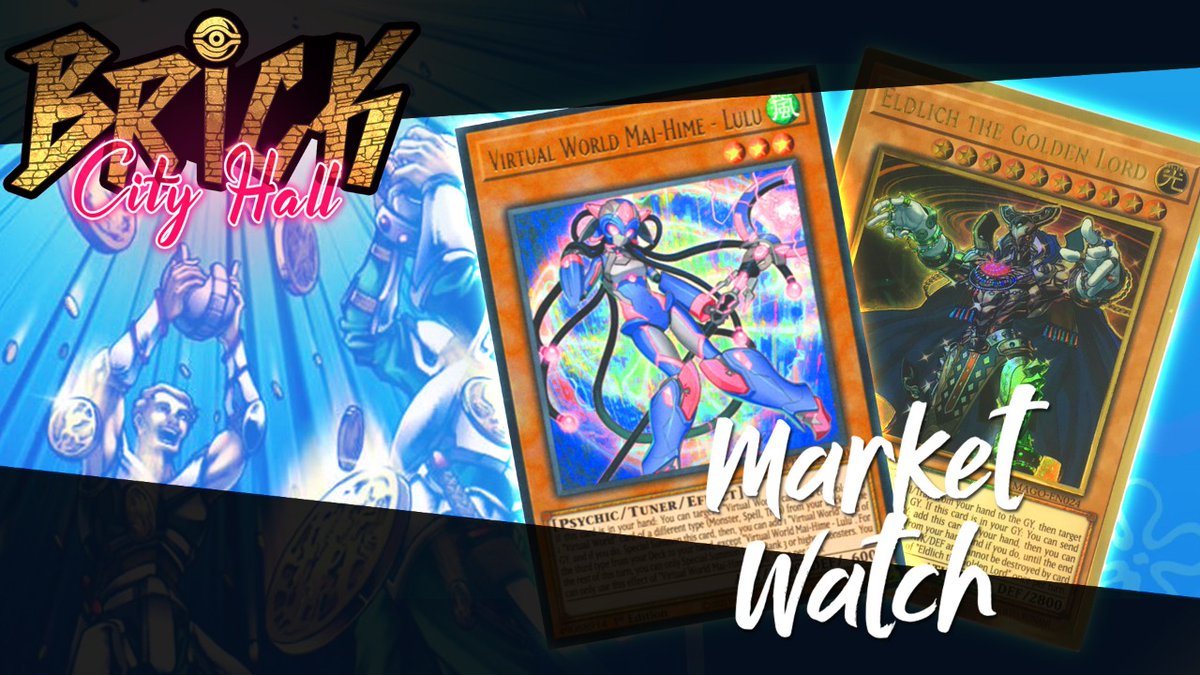 BrickCityHall's tweet photo. Empieza tu semana con información de nuestro #MarketWatch. Han cambiado los precios de muchas cartas y Edmont te explica los movimientos recientes de nuestro juego de #YugiohTCG https://t.co/TLtYjQIxWh