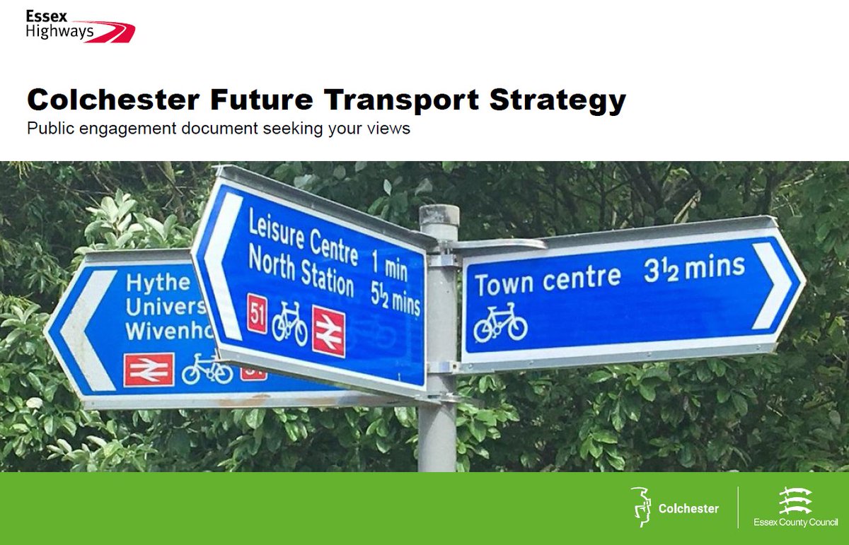 essexhighways's tweet photo. Help put your health &amp; wellbeing at the heart of transport planning in #Colchester: Future Transport Strategy creates opportunities for more walking/cycling reducing congestion &amp; improving air quality in the town. Have your say at https://t.co/NwMbaeBfQA 
@yourcolchester https://t.co/M1u2f3YFq9