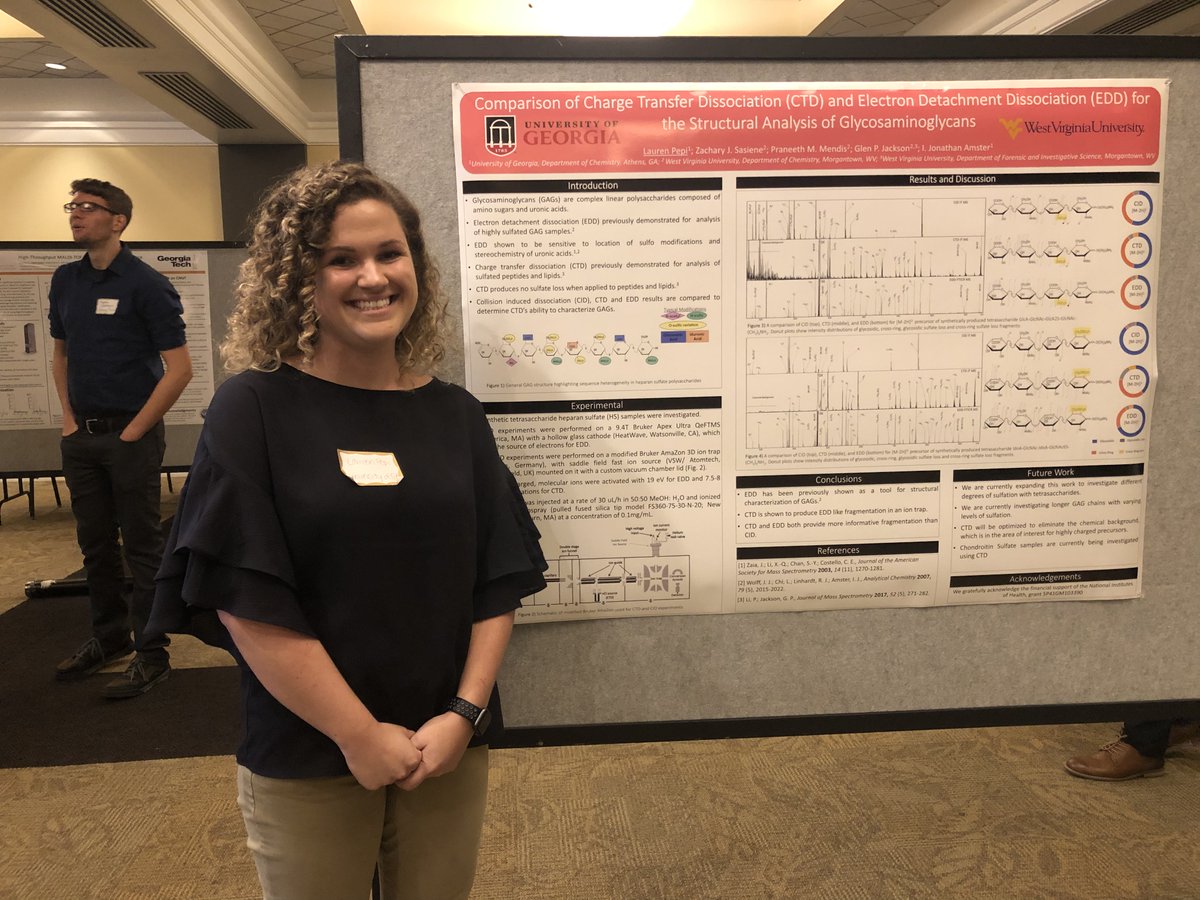 FemalesInMS's tweet photo. Today the #FeMSSpotlight is on Lauren Pepi! @PepiDoesScience is a PhD Candidate @UGAChemistry. Her research focuses on developing MSMS techniques for the structural characterization of sulfates glycosaminoglycans. https://t.co/5Ur6zDOTe5