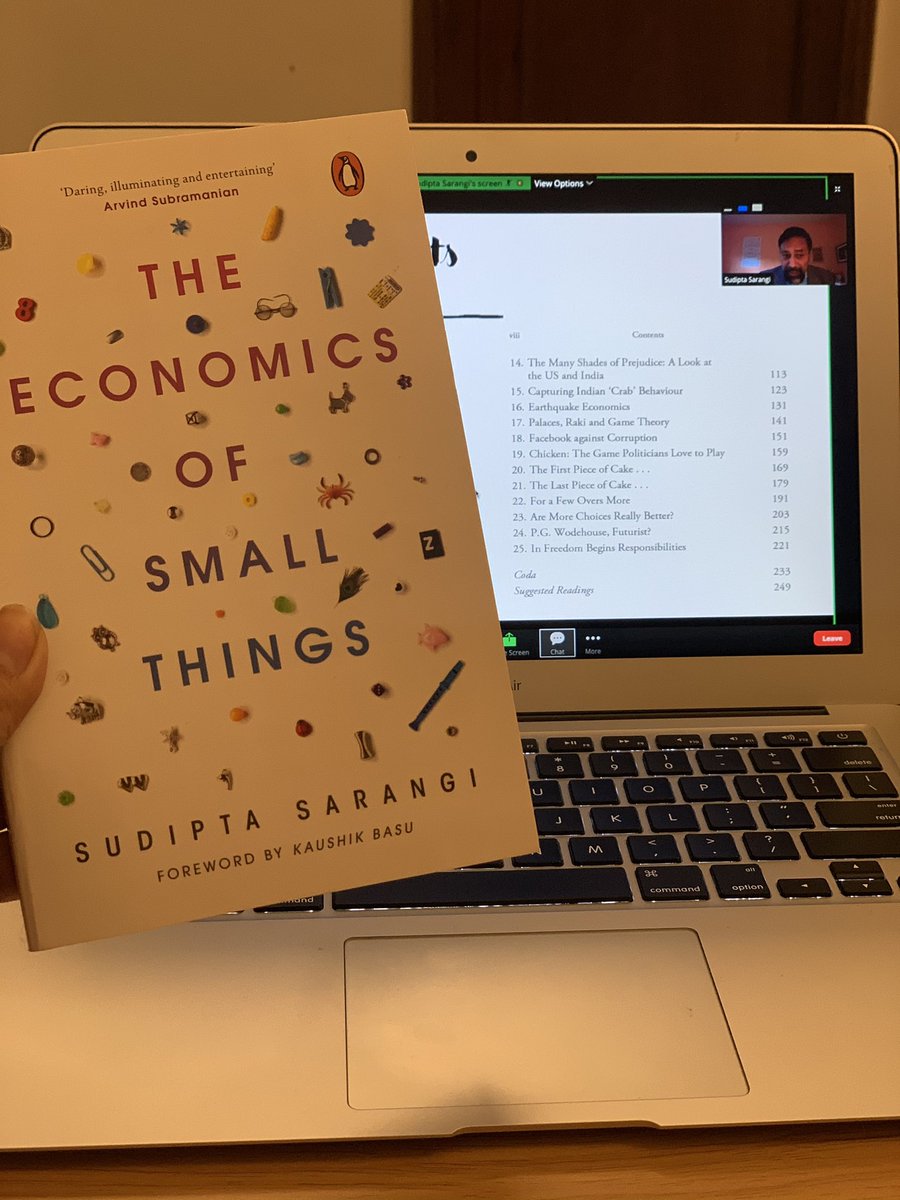 ShreyaPunj's tweet photo. At the digital launch of #TheEconomicsOfSmallThings by @Sudiptahere! Hope you’re attending too for it is easily one of the best books to be released this year. https://t.co/LWAMrjL4BX