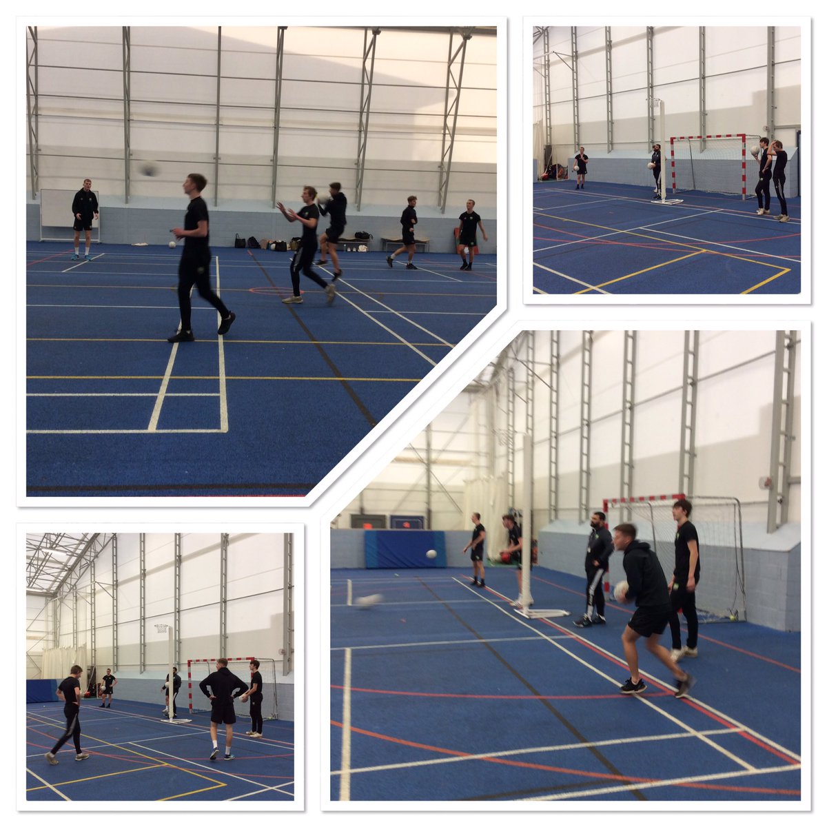 HNCCricket's tweet photo. Thank you @HNCnetball for showing the cricket players the rules of netball and how the game is played. @hncsport @huddnewcoll #changeup #newsports #bubblesports https://t.co/JIbxbFE8Sy