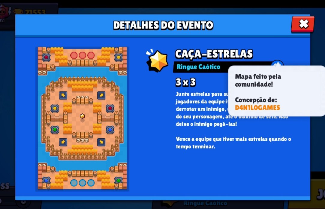 L0Games's tweet photo. Estou na Tentativa de colocar esse mapa na Competição (do modo Caça-Estrela), ele se chama: Ringue Caótico. Já criei ele a um tempo, e agora, fiz uns ajustes nele. Já tenho 2 votos positivos nele :D
#BrawlStars #BrawlMaker https://t.co/WfZmTf2diT
