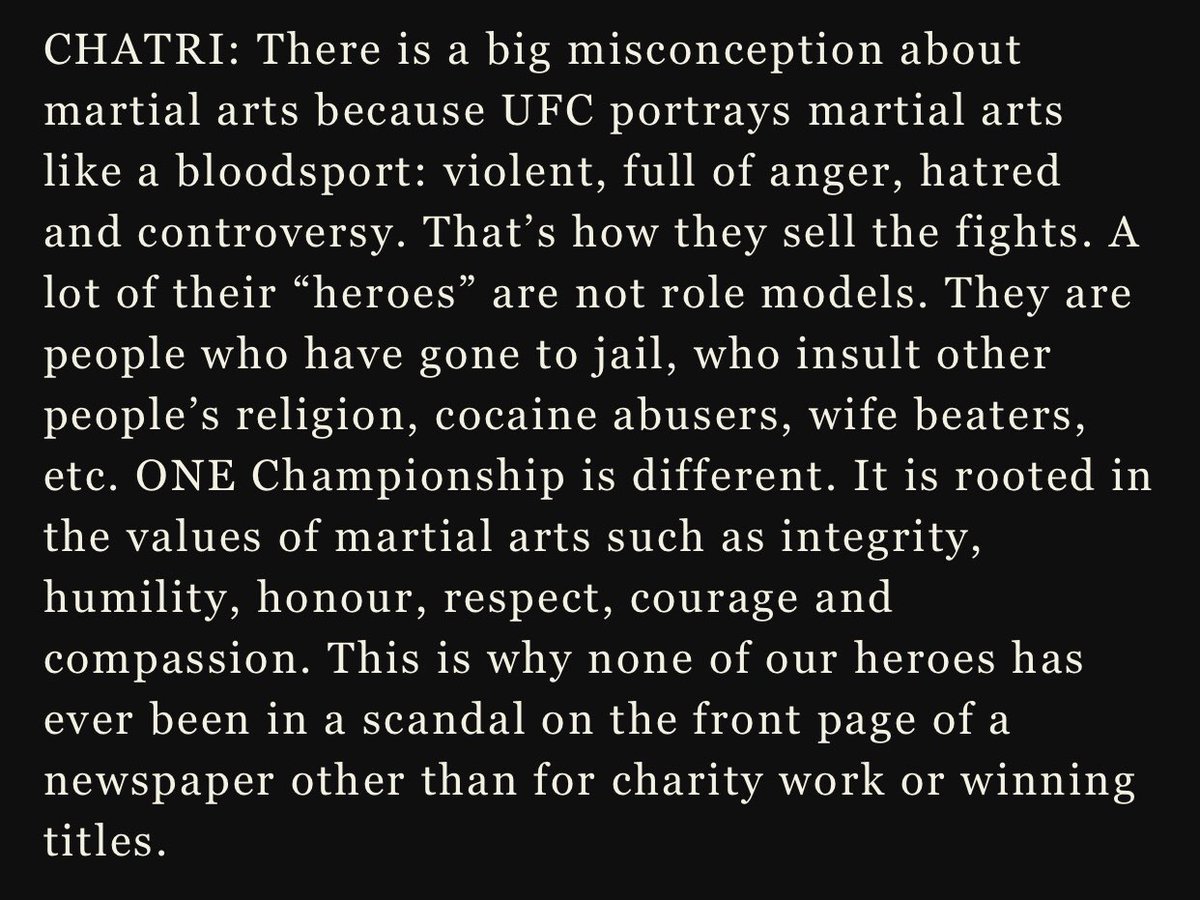 So who are the specific UFC fighters that Chatri refers to here:
1. People who have gone to jail
2. Religion insulters
3. Cocaine abusers
4. Wife beaters https://t.co/Zk6ubVpZVH