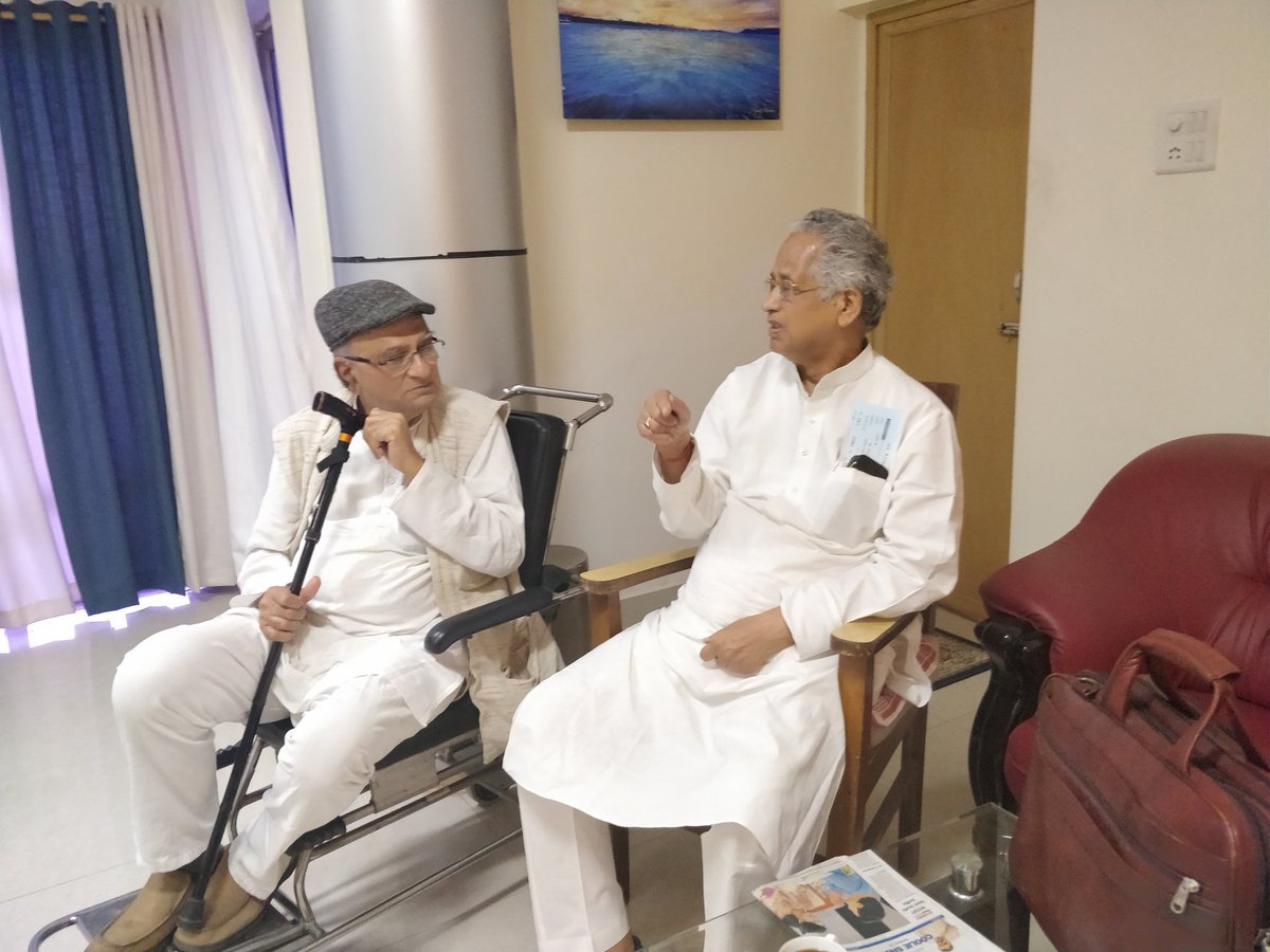 ashram_gandhi's tweet photo. A dear friend of Late Natwarbhai Thakkar and a strong supporter of the Ashram, Tarun Gogoi ji will be sorely missed. Pics taken with Natwar and Lentina Thakkar alongwith staff of @jetairways at Jorhat Airport, early 2018, months before Thakkar's demise. Om Shanti @GauravGogoiAsm https://t.co/gOWkkp8kRk