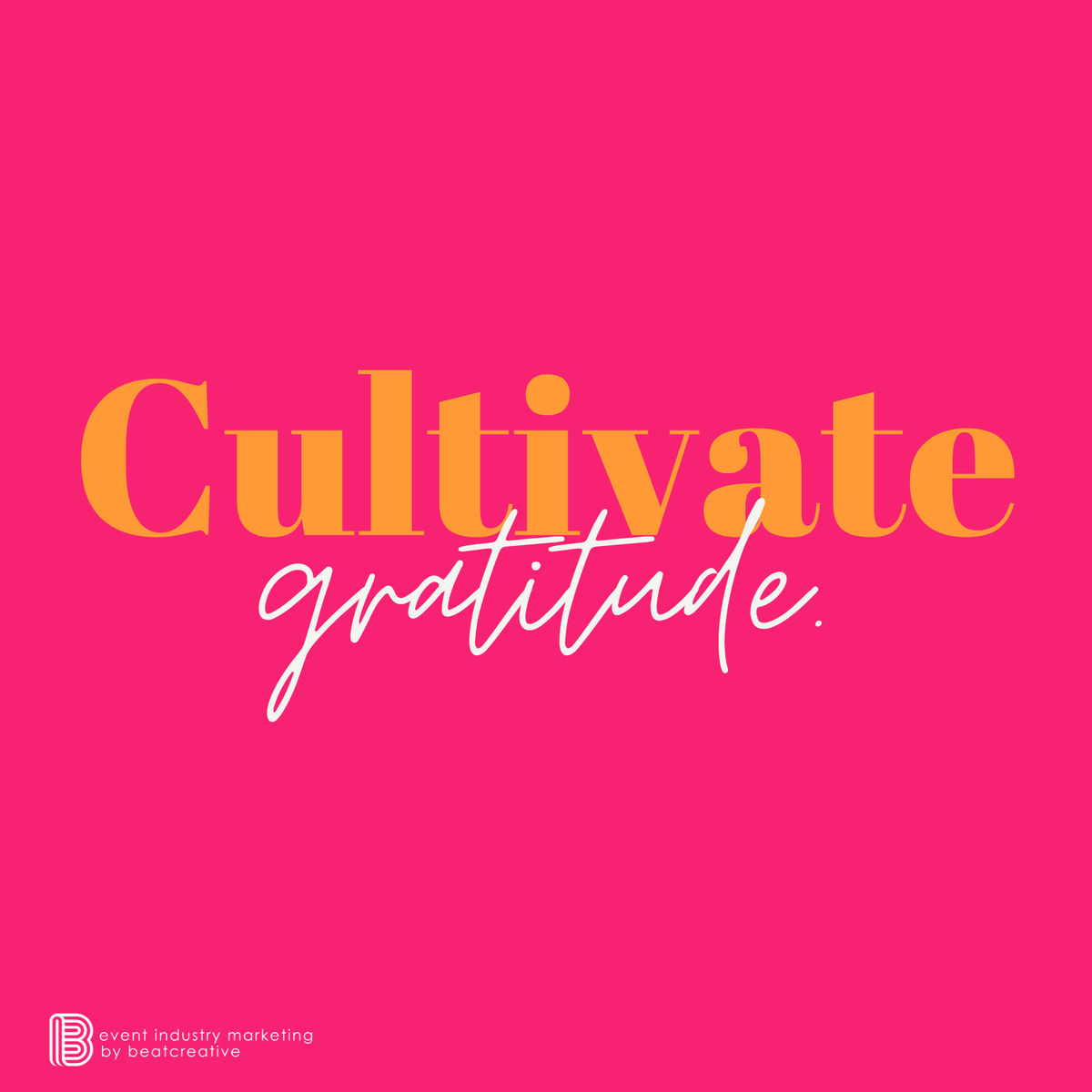 BeatCreative's tweet photo. It’s Thanksgiving week! But this has been a hard year and the holidays look and feel different. So let’s start the week off on a positive note. What are you grateful for today? #MondayMotivation #BeatCreative https://t.co/RoJNucqz7M