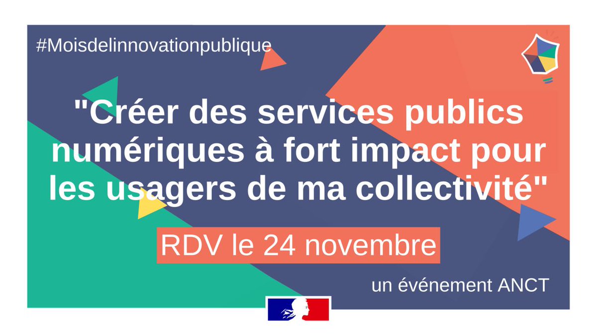 ANCTerritoires's tweet photo. 🗓 Mois de l'innovation publique : avec la @_DITP on vous présente notre #IncubateurDesTerritoires en webinaire ! 👋🖥
La @regionbretagne et @Ville_Pau témoigneront de leur expérience après avoir eu recours à ce service de l'ANCT !
📍 24 nov 

#CollTerr
👉 https://t.co/GTs9Nr71HH https://t.co/Bb0L7NkAQI