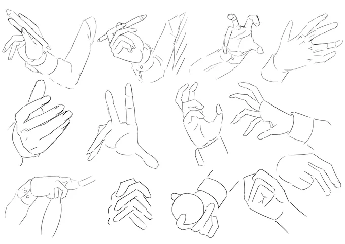 #sainaocroquis さいとうなおき先生の【クロッキー大会3】を見ながら一緒に描いてみました、難しかったけどたのしく手を描く練習ができました! 
