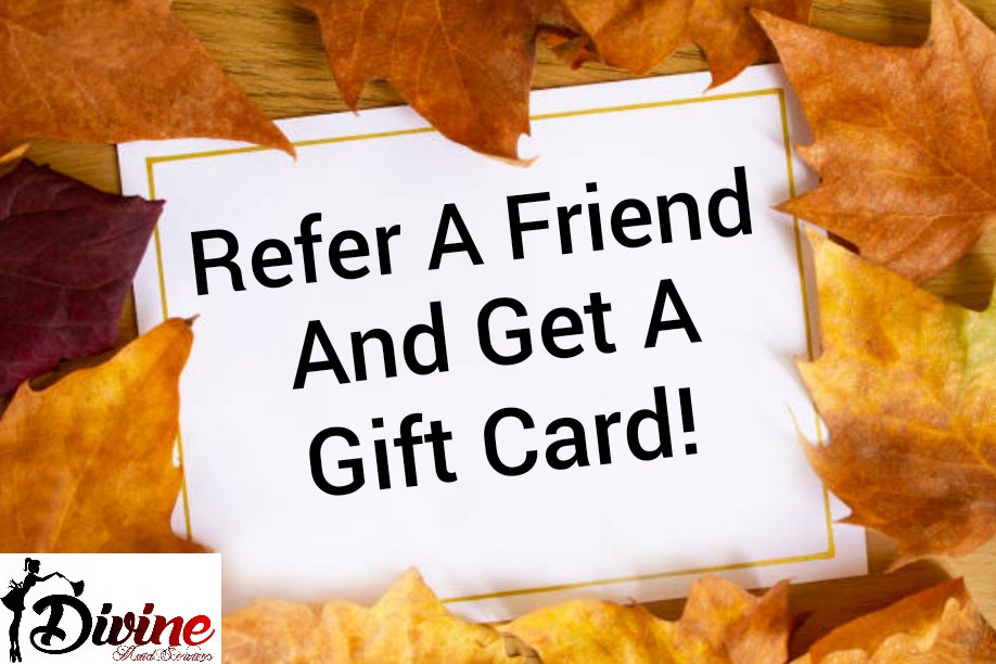 DivineMaids's tweet photo. Prefer A Friends And Get A Gift Card! 
☎️ (833)777-8340
https://t.co/yCvwluronv
 #cleaningservice #divinemaid #MaidService #DivineMaids #Houston #Texas #HoustonTexas #officecleaing #homeservices #commercialcleaning #residentialcleaning #holiday #holidaycleaning #thanksgiving https://t.co/ZdPFP5DVbo