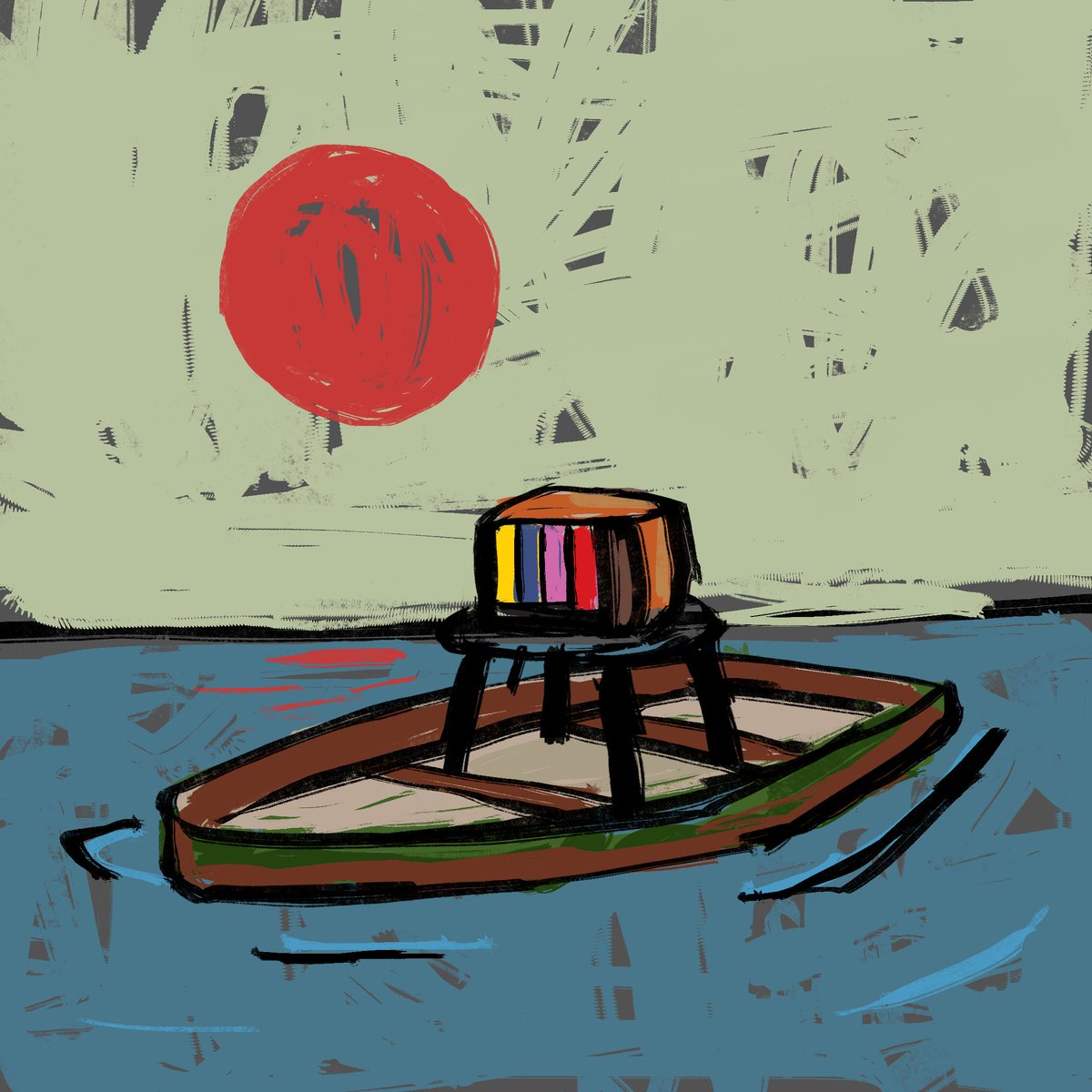 inluup's tweet photo. Single frame from the next piece that I'm working on right now. it's 2/3 from my first collection. #animation  #framebyframe #cryptoart https://t.co/E6s5v2Ahzx