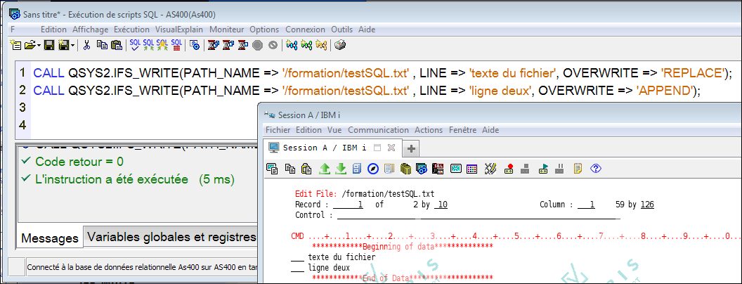 VolubisIBMi's tweet photo. IFS_WRITE, créer ou écrire dans un fichier de l'IFS en SQL https://t.co/ybKhH4boLk