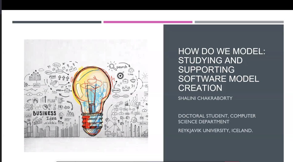 GrischaLi's tweet photo. Shalini now defending her PhD proposal on investigating #modeling #styles in #SoftwareEngineering
#firstPhDStudent
Committee: João Araujo & Matthias Book https://t.co/GystYITh7m