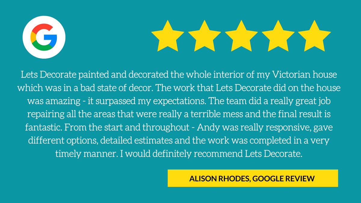Our latest ⭐⭐⭐⭐⭐ Google review: