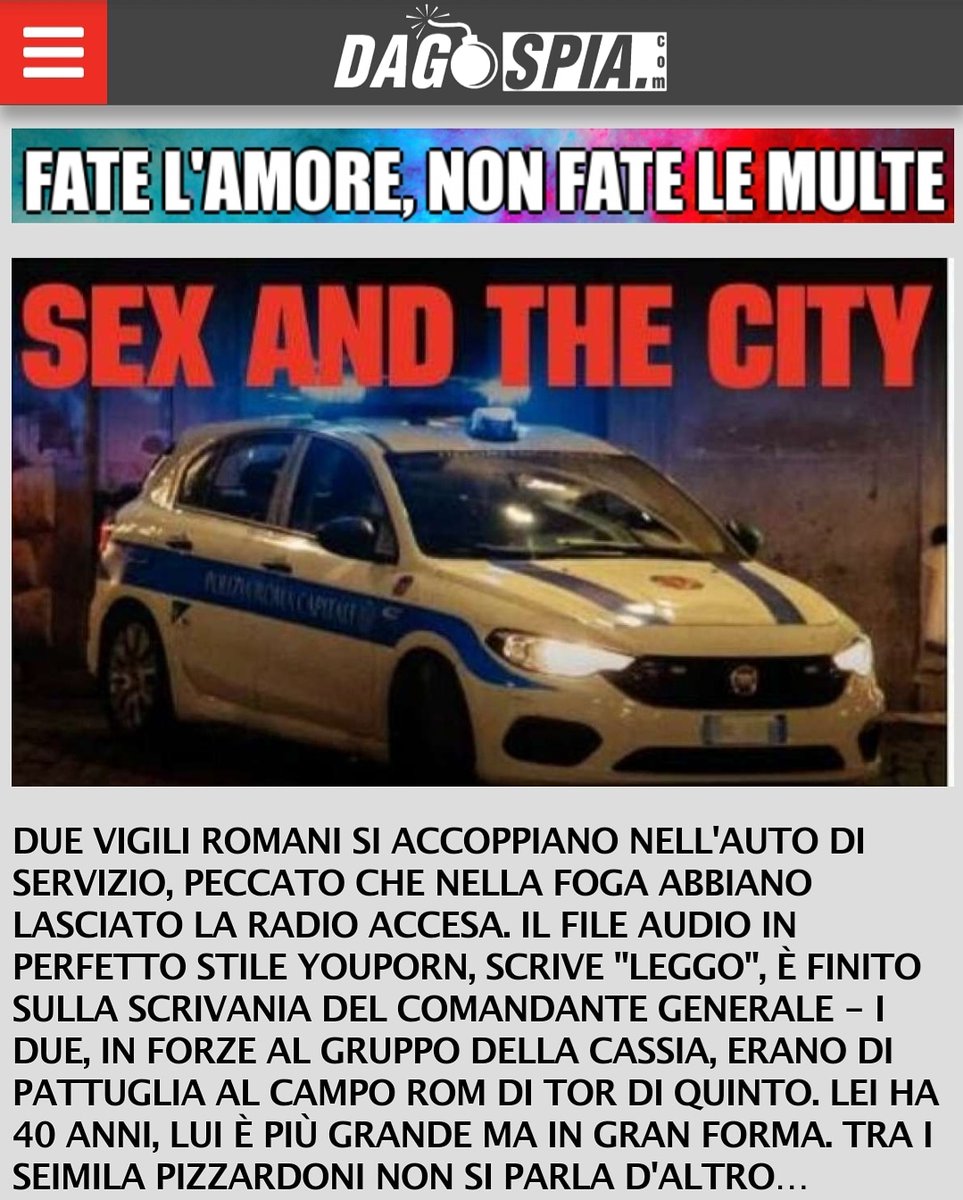 Apndp's tweet photo. Be', vigili erano vigili. Pure troppo, se i contenuti audio, riferiti #derelato, sono quelli.
Forse i modi non erano troppo "urbani": ma si sa, il sesso è sporco solo se è fatto bene
#fatelamorenonfatelemulte
#Roma
#pizzardoni
#vigiliurbani https://t.co/Xe8g7WWZpJ