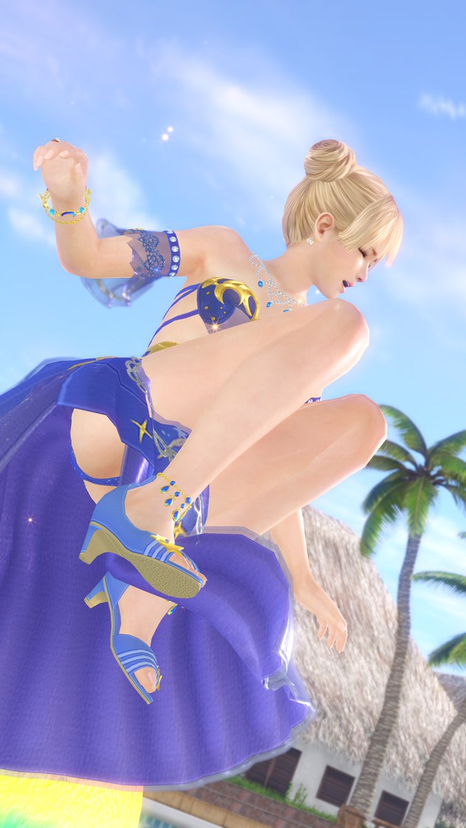 nu_nu_Marie's tweet photo. 大人っぽい青ドレス🔹で3周年のお祝いﾟ*.o(*˃̵ᴗ˂̵)و♡　
#DOAXVV3周年　#ブイブイ🦋 https://t.co/hnZfuny5E1