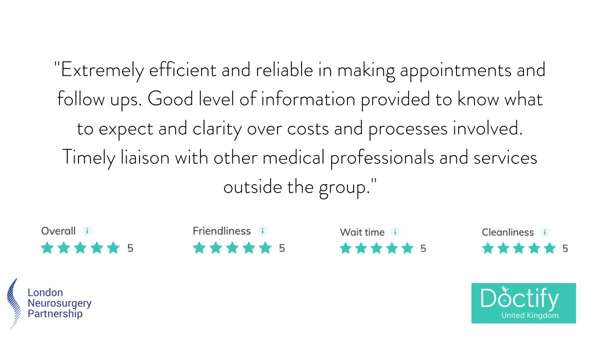 LNP_Spine_Neuro's tweet photo. Most recent @doctifyuk review, we pride ourselves in looking after our patients at every step of the way.
#doctify #review #patient #testimonial #thankyou #nhs #privatecare #neuro #spinal https://t.co/v81WfJyibk