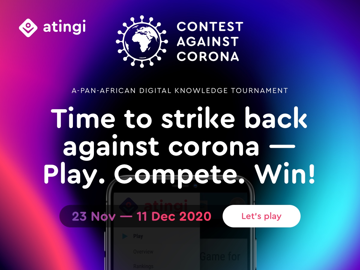 giz_gmbh's tweet photo. You know the most effective way to fight #Covid19? It’s building up health skills! The #atingi "Contest against Corona" Quiz ⁉️ helps you do just that. You can play alone or with a group and win some great prizes🏆. Learn more: https://t.co/6xW9Te5q11 #ContestAgainstCorona https://t.co/WMGVa4mRXZ