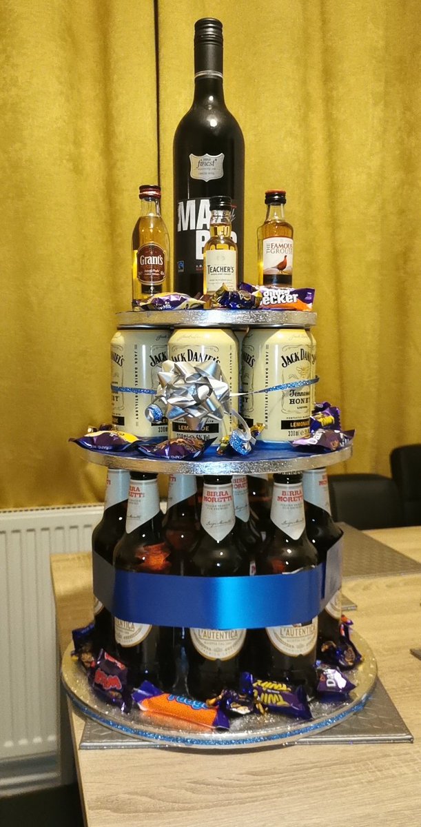 MissMiddletonPE's tweet photo. In between the madness of my degree I have made two birthday alcohol cakes for my partner and his brother!
Great present idea, hoping it will inspire you guys to give it a go making one! π
#presentidea #alcoholcake #yesplease https://t.co/NO8nAUqa5q