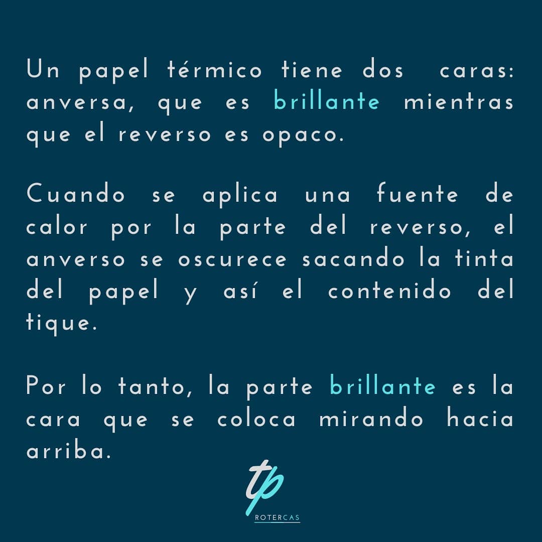 📢 ¿Sabía que el papel térmico dispone de una cara correcta en la que imprimir?

Aquí se lo contamos❕

#Rotercas #papeltérmico #impresora #caracorrecta #consumibles