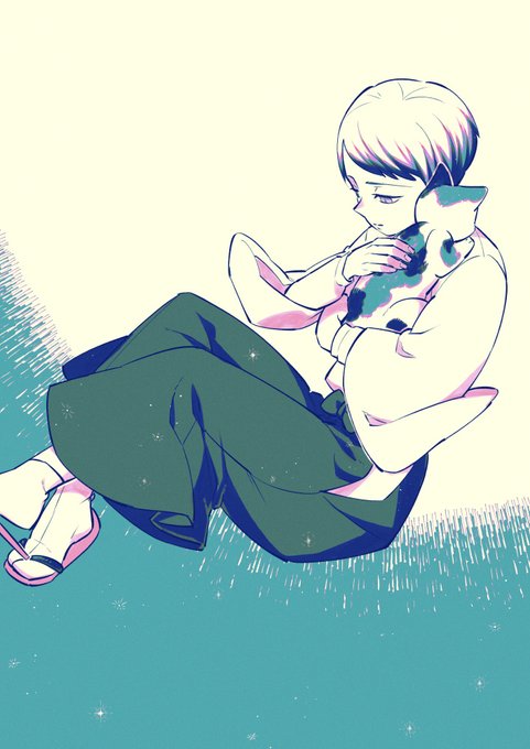 煮込みさんがTwitterに投稿した愈史郎(鬼滅の刃)のイラスト。