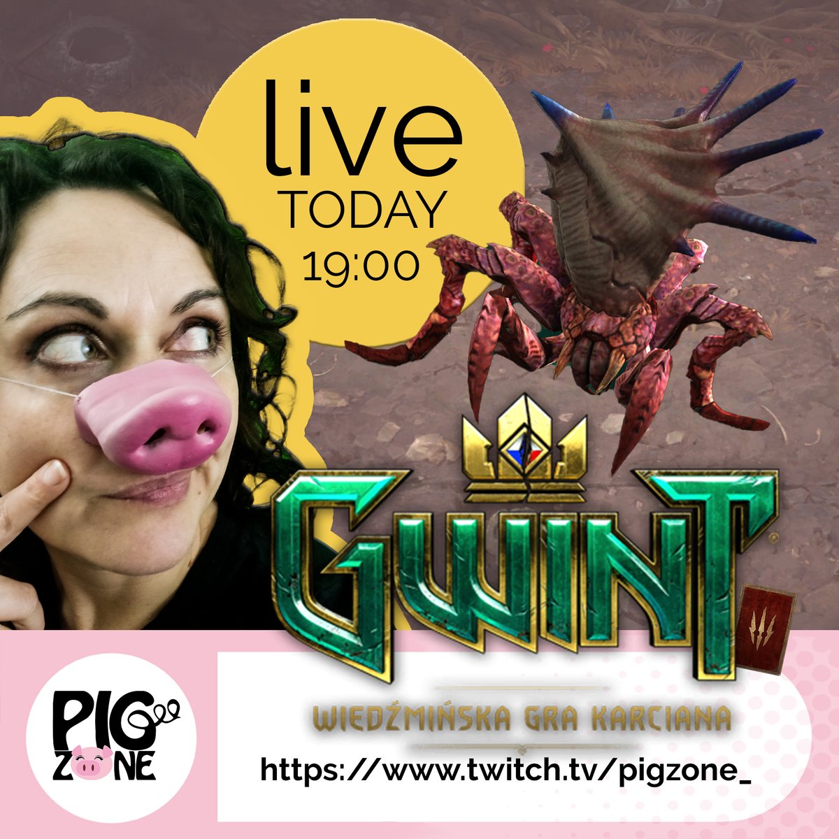 PIGZONE1's tweet photo. Dziś 19:00 zapraszam na https://t.co/0w8FIG7TQ1
Potwory w akcji @PlayGwent @CDPROJEKTRED @Twitch
#live #pcgamer #pigzone_pl #pigzone #gwent #cdprojektred #twitch #gamingcommunity #gwint #cdpred #twitchstream #twitchgamer #twitchgamergirl #gwintwiedzminskagrakarciana https://t.co/ZxfvOSiua6
