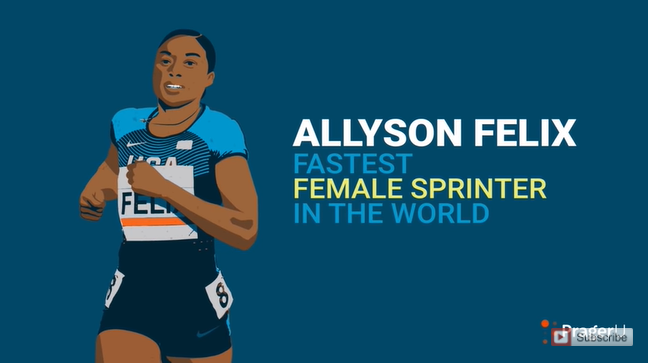 画像 アメリカ人陸上選手のアリソン フェリックスを私は尊敬している 彼女は世界で最も速い女子短距離選手だ 彼女の400メートル競走の生涯最高記録は49 26秒である まとめダネ