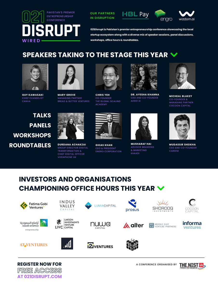 dynamics_impact's tweet photo. #021Disrupt2020 has a stellar lineup of speakers and much more. Register yourselves today for the conference and learn from the maestros on Entrepreneurship and related subjects. https://t.co/z3TOibaGMC