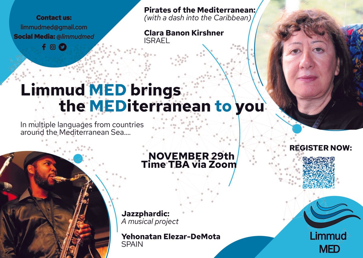 limmudmed's tweet photo. Shavua Tov you all! Have a great week. Do not miss this great event. Its %100 Free &amp; online #meetthepresenters #limmud #limmudmed https://t.co/LHtJTvpUE7