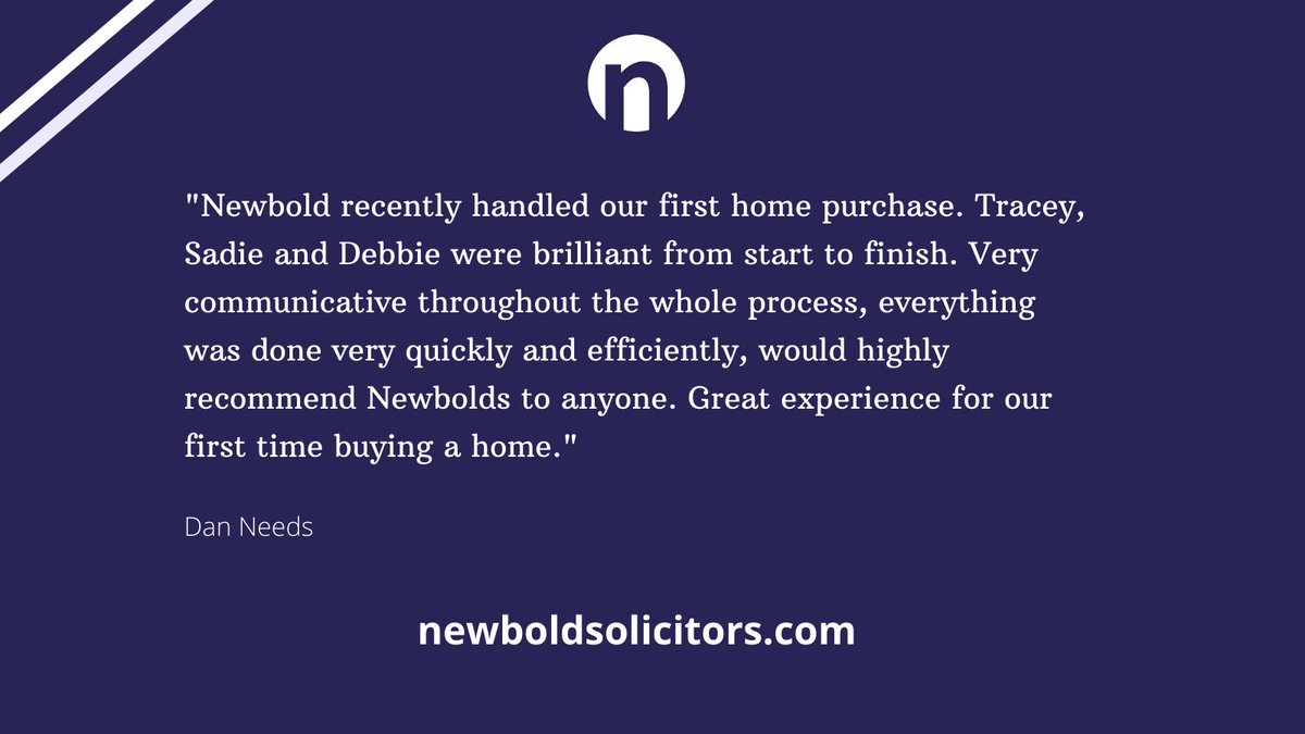 NewboldSols's tweet photo. It's Monday, we are back in the office for another busy week, time to share some more of our fantastic client feedback. #mondayfeedback #testimonials #movinghouse #firsttimebuyer #lawfirm #conveyancing https://t.co/kuXnt1q3iC