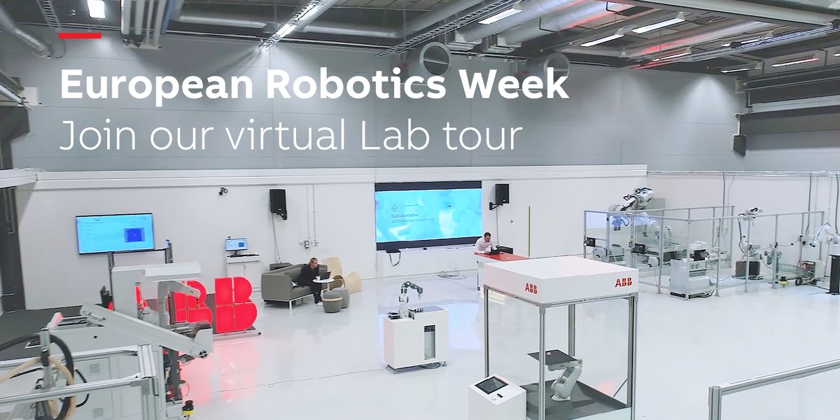 European Robotics Week starts today. #ERW2020
Join ABB's exclusive events, #webinars, virtual lab tour, product demos, tests and training from Västerås, Sweden.
Find out more and register
👉 to.abb/ms6qcoqG