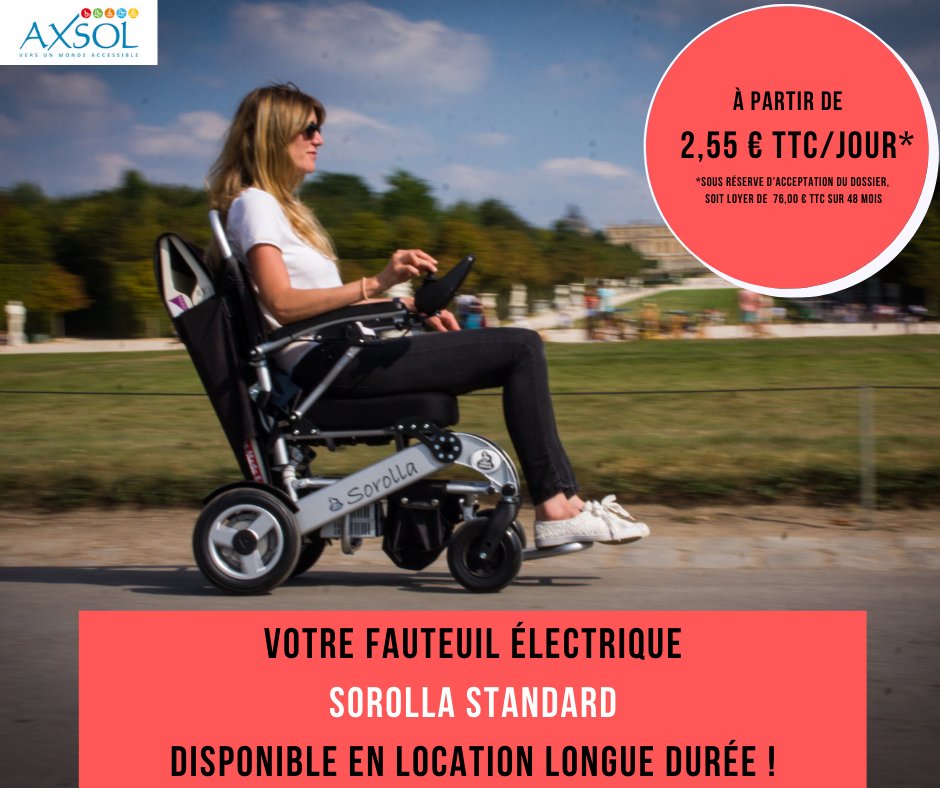 Axsol_Sarl's tweet photo. Fauteuil roulant électrique Sorolla Standard 🧑🦼
Disponible en location longue durée à partir de 2,55€ /jour !
Faites votre simulation dès maintenant sur : https://t.co/OJ53s2aU7M
#handicap #axsol #mobilité #accessibilité #fauteuilroulant https://t.co/7iYWBYsoM4