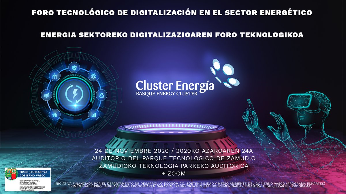 Cluster_Energia's tweet photo. 🆕el 1er Foro Tecnológico de Digitalización de @Cluster_Energia será en formato presencial+telemático y estará dedicado a las tecnologías digitales relacionadas con la captación/explotación de datos procedentes de activos y plantas energéticas en operación
https://t.co/6y4sg52ePg https://t.co/sq7SR38zVY