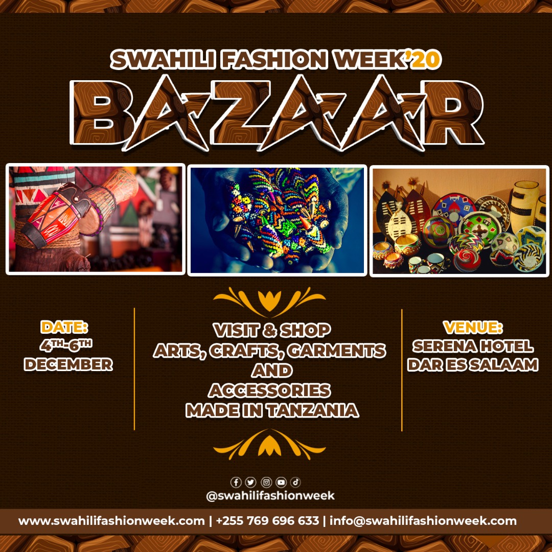 swahilifashion's tweet photo. #BAZAAR at #swahilifashionweek
Visit the Bazaar during the #Swahili #fashionweek #SFW2020 from 7pm onwards.
DISCOVER new designs, art, craft, fashion and accessories.
OPEN TO PUBLIC https://t.co/RNBehxuMAD
