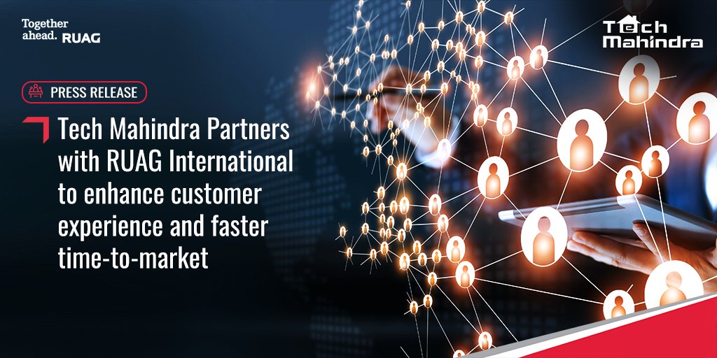tech_mahindra's tweet photo. [Press Release] Tech Mahindra is glad to partner with 
@RUAG_INT to leverage next-generation service to enhance customer experience and faster time-to-market

Read more: https://t.co/juSEaQpvQ0

#unlockTheNxtNow #customerexperience https://t.co/fkHJ2CnzeW