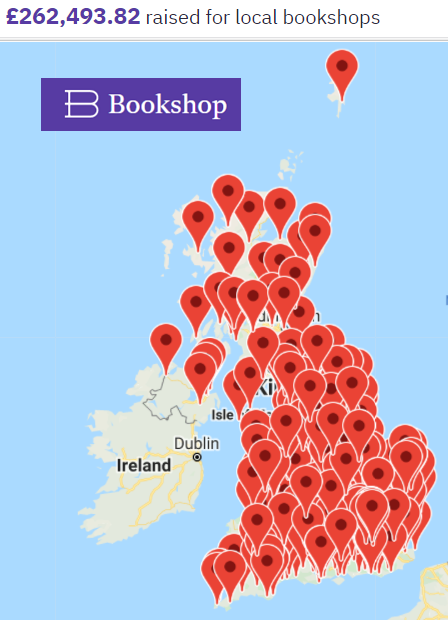bookshop_org_UK's tweet photo. Over 330 bookshops now on the map, and over £250k raised. So we thought we'd celebrate by making some enhancements...

You can now search for a specific bookshop as well as by location: https://t.co/sVPaA52bY4 https://t.co/bhUdxESKWO