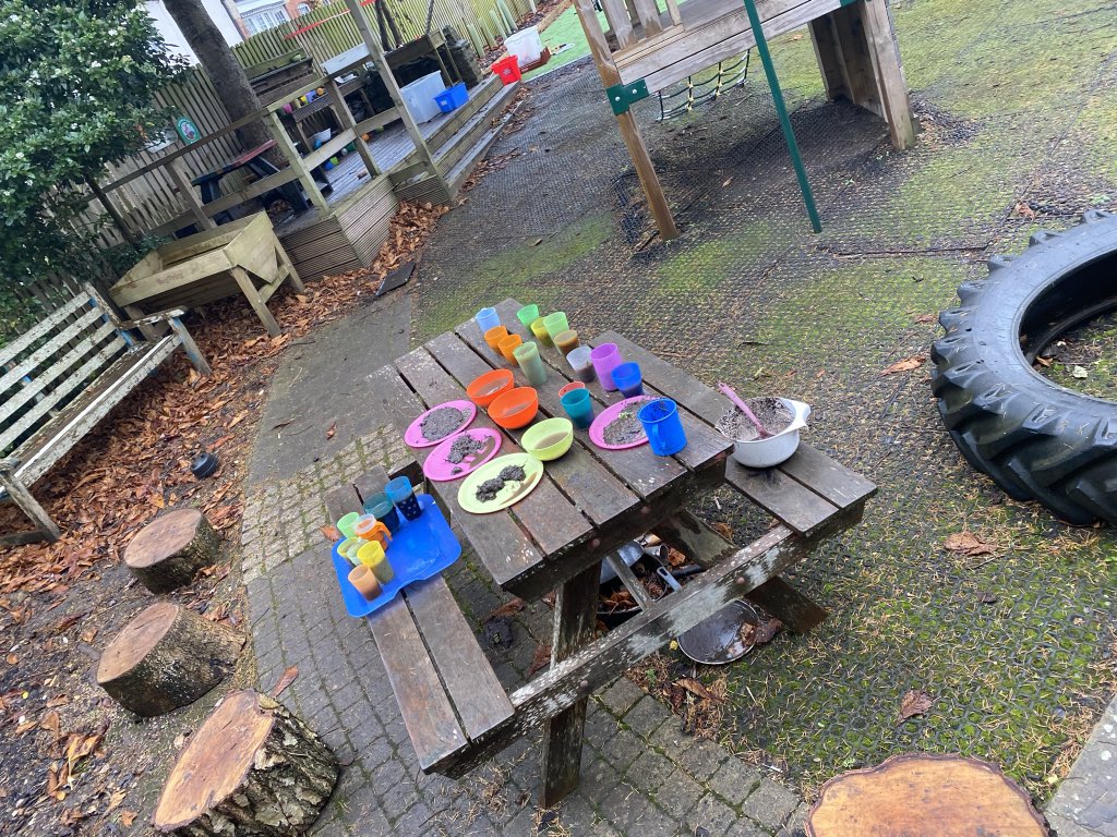 BlagdonPrimary's tweet photo. Blagdonβs newest coffee shop has been very busy this week! #mudkitchen #BPSoutdoorlearning #BPSplay https://t.co/iKgxbGZ7wm