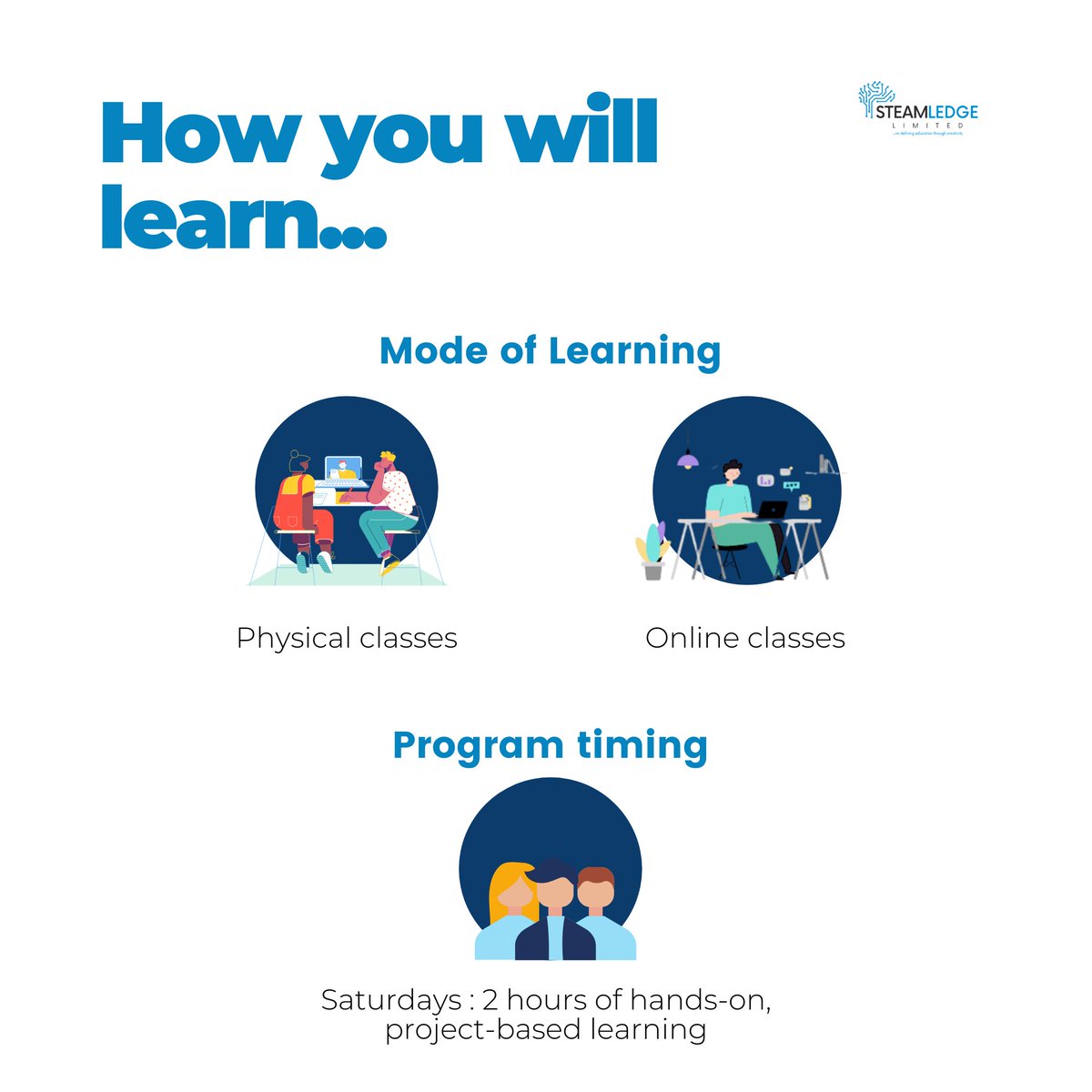 steamledge's tweet photo. Our courses can be taken both online and offline with flexible timings (saturdays) all through the program.
Get courses at discounted prices this Black Friday. Visit https://t.co/tYcHawBahj to register or call 08099111190.
#blackfriday #steamledge #stayahead https://t.co/iioD9xgTkj
