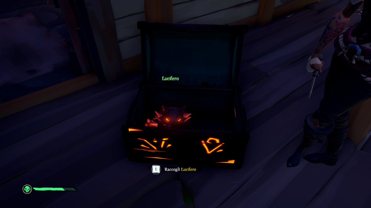Wolf89xx's tweet photo. My cat loves Ashen chests @SeaOfThieves https://t.co/7wdwcyuUXU