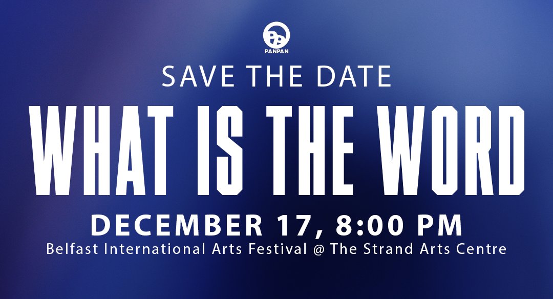 panpantheatre's tweet photo. 🚨 Date change! 🚨 Nothing can stop #WHATISTHEWORD. The show will go on, just one week later than anticipated. If you haven't got a ticket yet, it's not too late! 🎟️👉https://t.co/EA6iwcTouy
@StrandArtsCentr @BelfastFestival
#TheShowMustGoOn https://t.co/whobR4GGVA