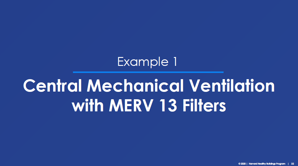 In addition to the *outdoor air* ventilation, the recirculated air can count towards your total 'clean' air *IF* it is running through MERV13 filters.Example 1 at the back of our report explains how to account for this